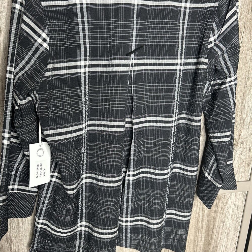 NWT Habitat Top Chopstick Button Shirt Black White Size M - Picture 9 of 10